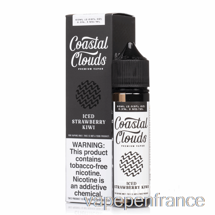 Kiwi Fraise Glacé - Nuages ​​côtiers Co. - Stylo Vape 60 Ml 3 Mg